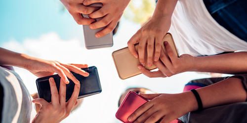 People using smart phones