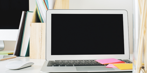 laptop on desk